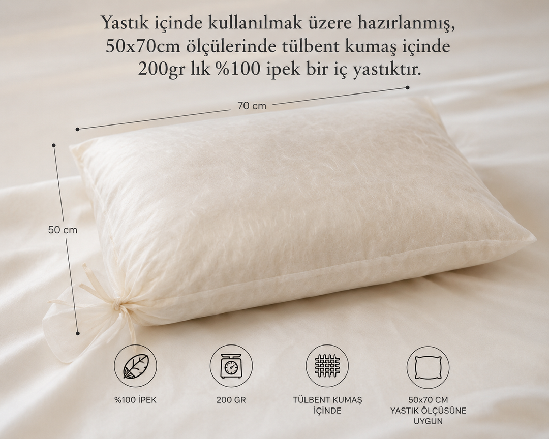 İpek Yastık İçin İç İpek 200gr