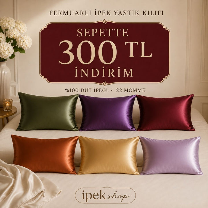 Fermuarlı İpek Yastık Kılıfı