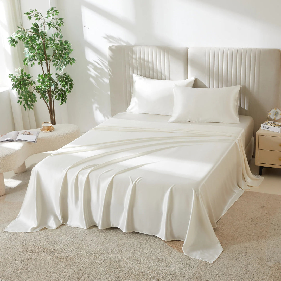 İpekshop Kırık Beyaz İpek Nevresim