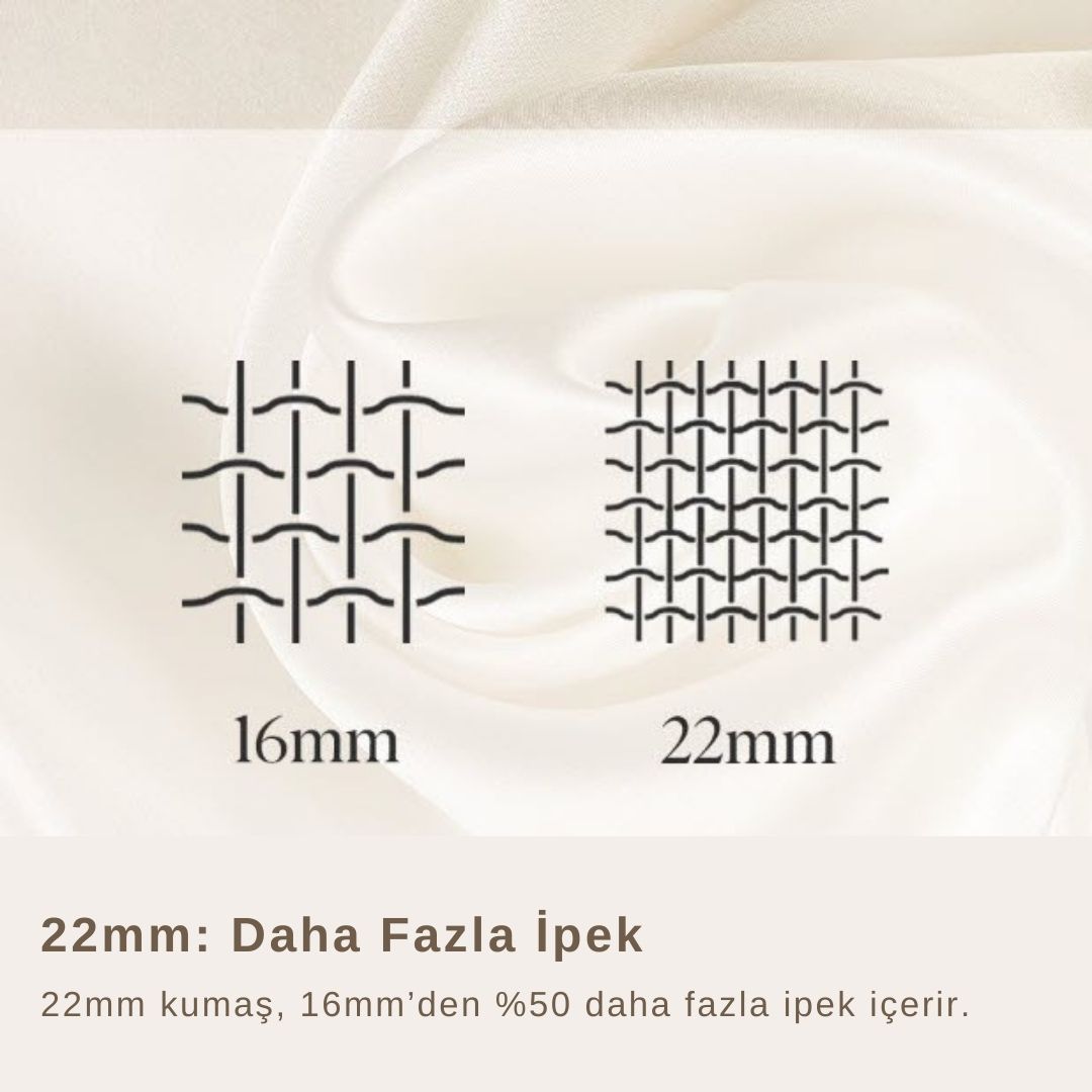 Zarf Tipi (Envelope) Kırık Beyaz İpek Yastık Kılıfı Premium 22MM